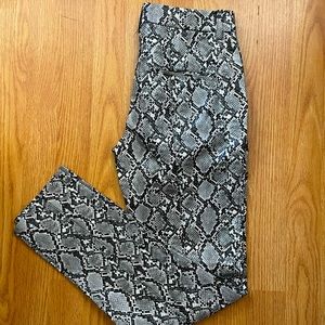 Vegan leather snake print pants